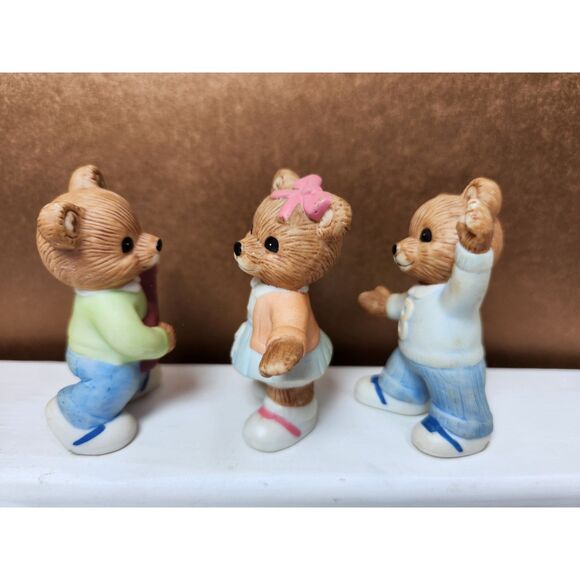 Homco Home Interiors Vintage porcelain Mini Bear Figurines - Picture 4 of 5